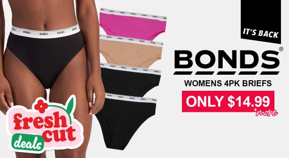 Shop the Bonds Womens 4pk Briefs $14.99 - Back by Popular Demand sale