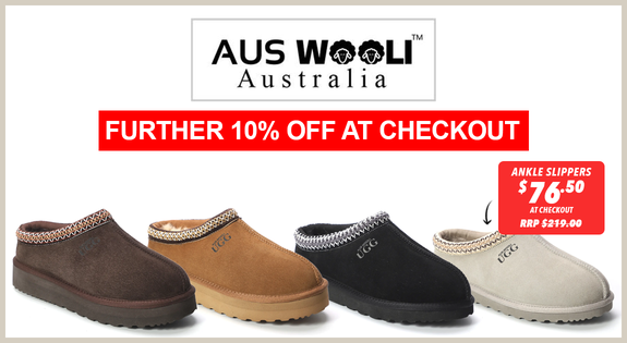 Shop the Aus Wooli UGGs - Further 10% Off at Checkout + Free Shipping sale