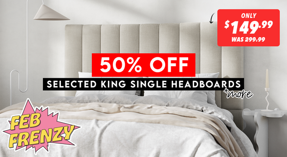 Shop the 50% off Selected King Single Headboards & More sale