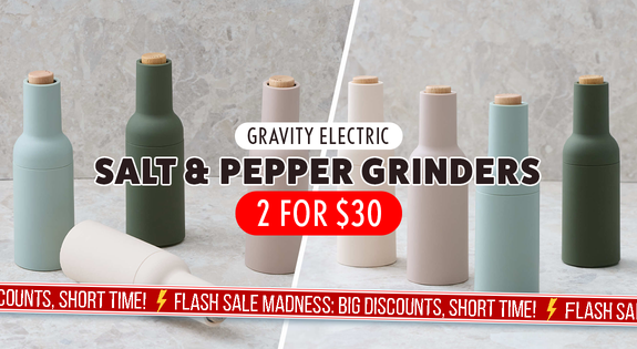 Shop the Gravity Electric Salt & Pepper Grinders 2 FOR $30 sale