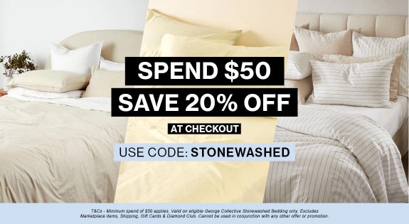 Shop the 100% Stonewashed Cotton Bedding - SPEND $50 & SAVE! sale