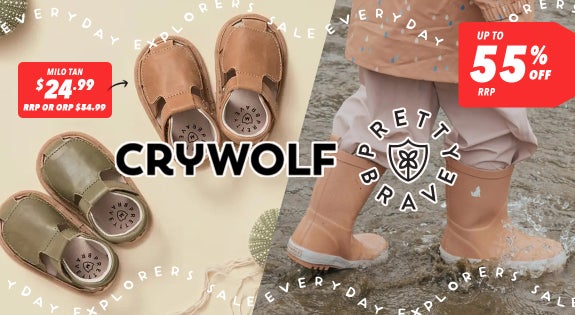 Shop the Crywolf & Pretty Brave Everyday Explorers Sale - Up to 55% Off RRP! sale