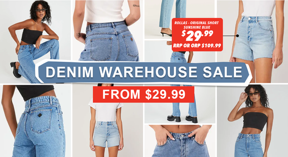 Shop the Denim Warehouse Sale - From $29.99 sale