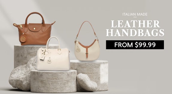 Shop the Italian Made Leather Handbags from $99.99 sale