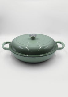 George Collective - Cast Iron Shallow Casserole 30cm - Thyme Gloss