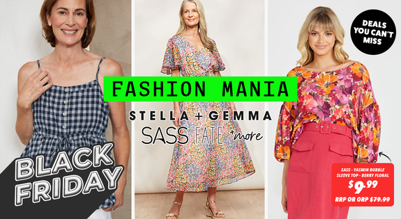 Shop the Fashion Mania - Deals You Can’t Miss From Sass, Fate, Stella & Gemma & More! sale