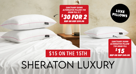 Shop the $15 on the 15th - Sheraton Luxury Pillows! sale