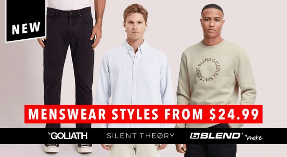 Shop the NEW Menswear Styles from $24.99 sale